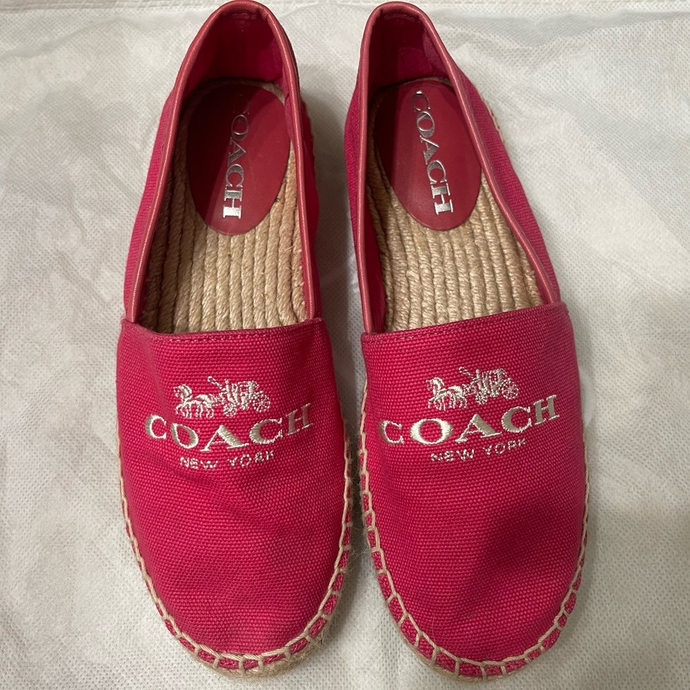 Coach Women Canvas Shoes | Pink Color | Size 5